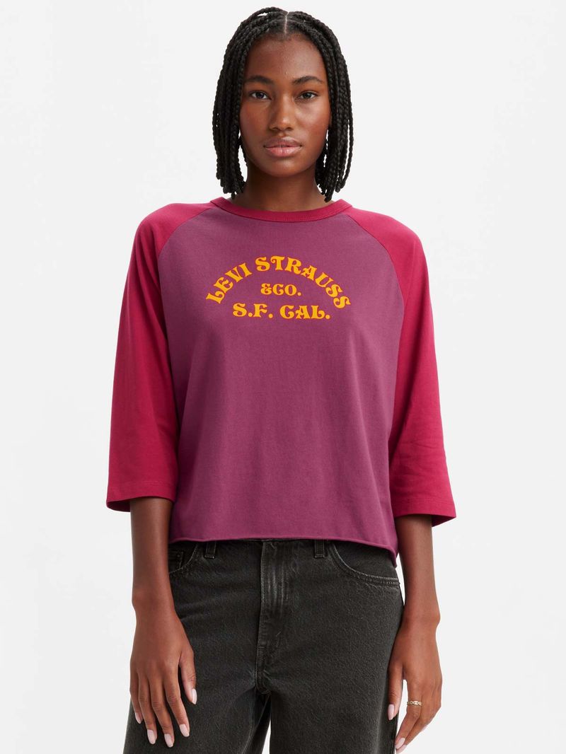 Camiseta levis roja mujer hot sale