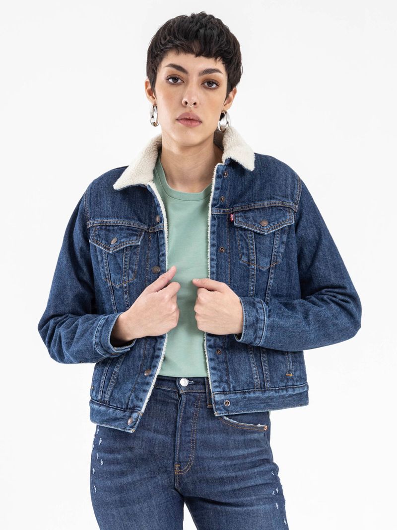 Chaquetas-Chaqueta-Levis-Sherpa-Trucker-para-Mujer-225480-Indigo-Oscuro_1