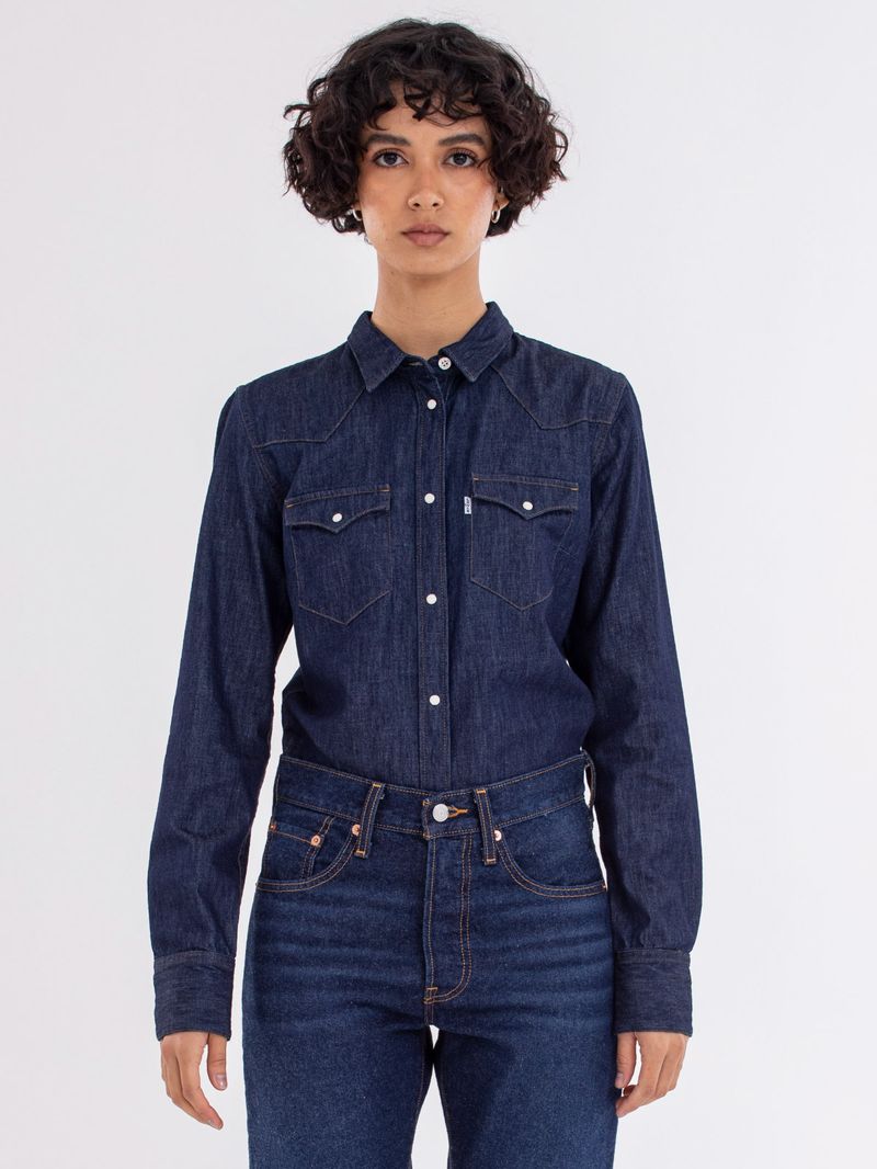 Camisa Levi S Western Denim Para Mujer