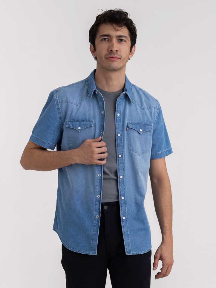 Camisa de fashion mezclilla levis hombre